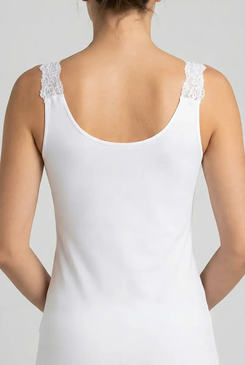 Nina von C dames hemd kant Modal - brede bandjes - Dames onderhemd - Singlet