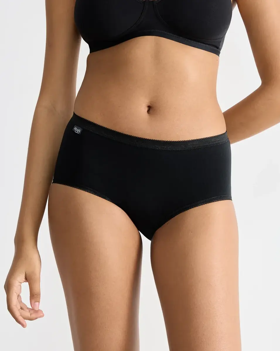 Sloggi 4-pack Basic Midi - dames heup slips (3+1 Gratis) - Heup slips vrouwen - katoenen Sloggi onderbroeken dames Sloggi 4-pack Basic Midi - dames heup slips (3+1 Gratis) - Heup slips vrouwen - katoenen Sloggi onderbroeken dames