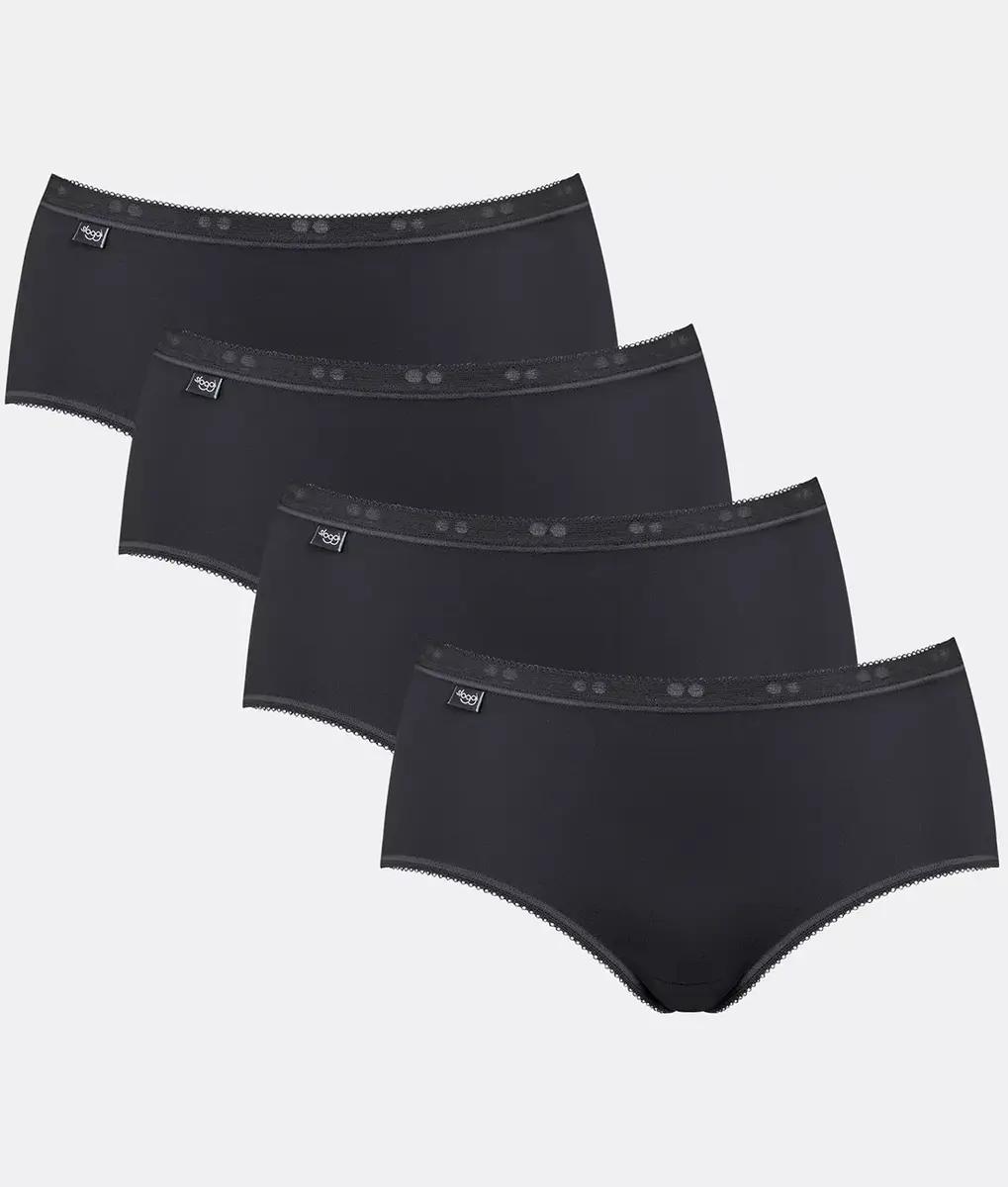 Sloggi 4-pack Basic Midi - dames heup slips (3+1 Gratis) - Heup slips vrouwen - katoenen Sloggi onderbroeken dames Sloggi 4-pack Basic Midi - dames heup slips (3+1 Gratis) - Heup slips vrouwen - katoenen Sloggi onderbroeken dames