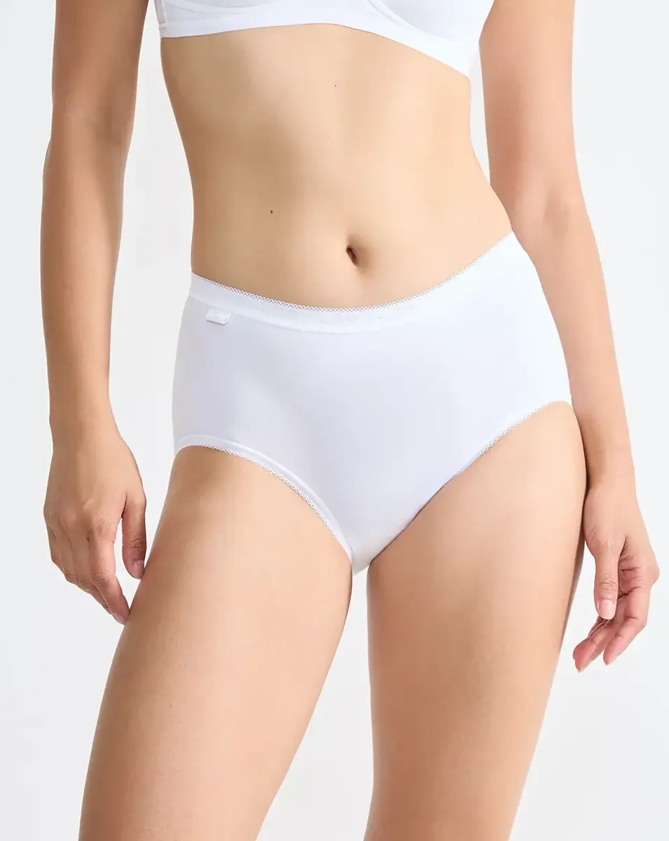 Sloggi 4-pack Basic Midi - dames heup slips (3+1 Gratis) - Heup slips vrouwen - katoenen Sloggi onderbroeken dames