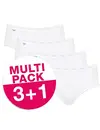 Sloggi 4-pack Basic Midi - dames heup slips (3+1 Gratis) - Heup slips vrouwen - katoenen Sloggi onderbroeken dames
