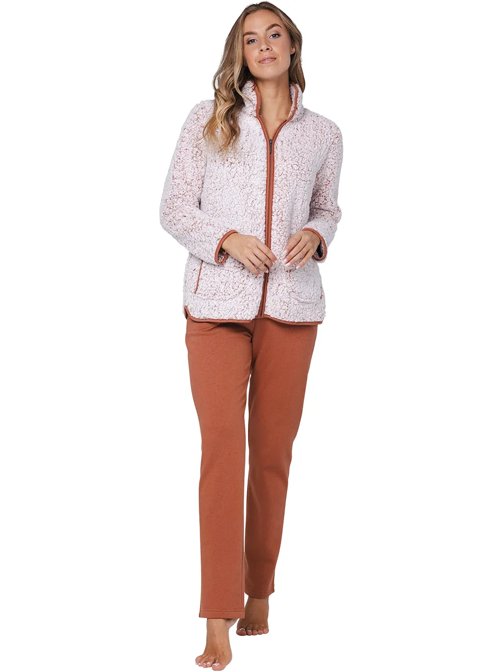 Pastunette Teddy Huispak Dames Fleece - Bruin