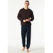 Schiesser pyjama heren Katoen lange mouw- Comfort Essentials - Zonder boordjes - Bruin