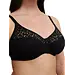 Chantelle Beugel Bh  - Norah - Volledig kant - stevige bh grote maten - T-shirt bh - Zwart