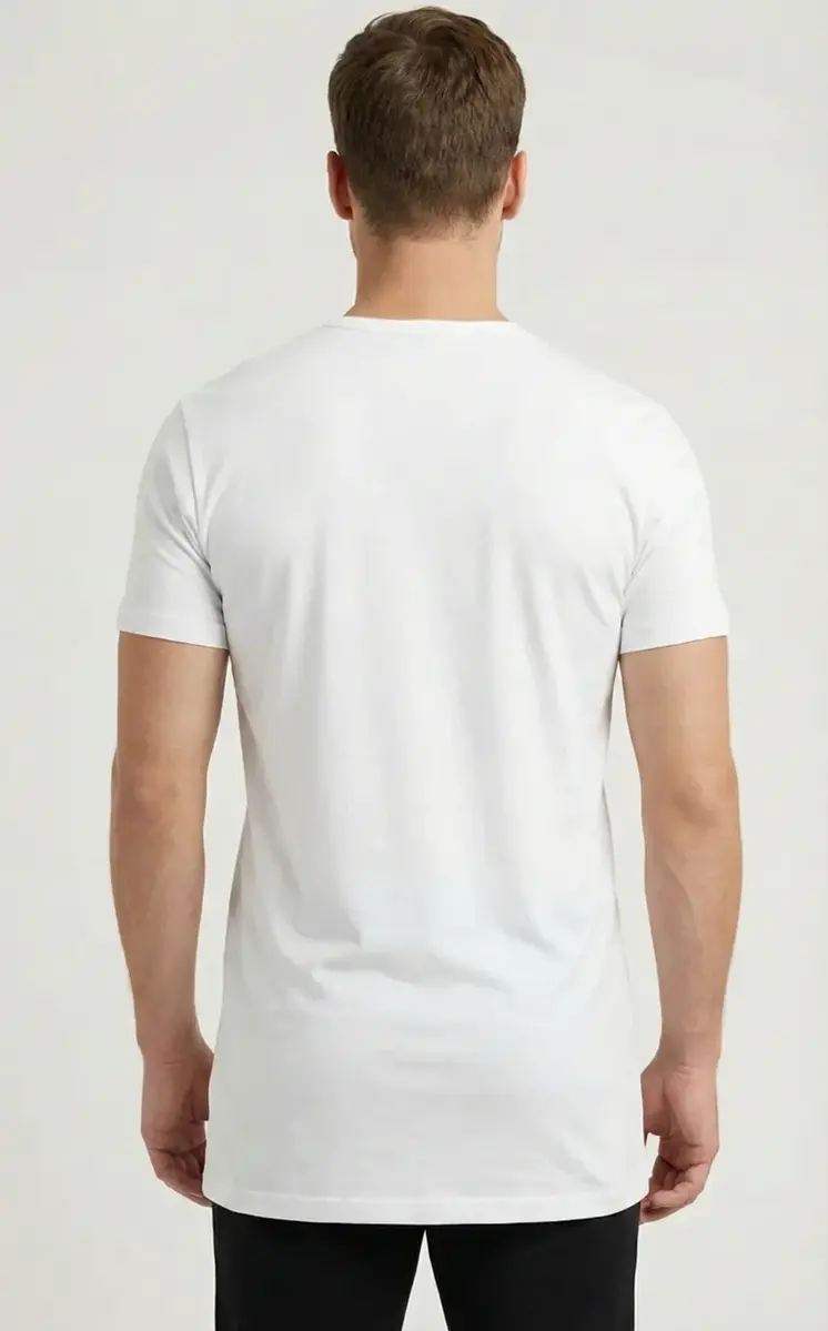 Beeren 6-Pack - Heren T-shirts Extra lang Wit - zwart - ondershirt korte mouw - voordeelverpakking Beeren 6-Pack - Heren T-shirts Extra lang Wit - zwart - ondershirt korte mouw - voordeelverpakking