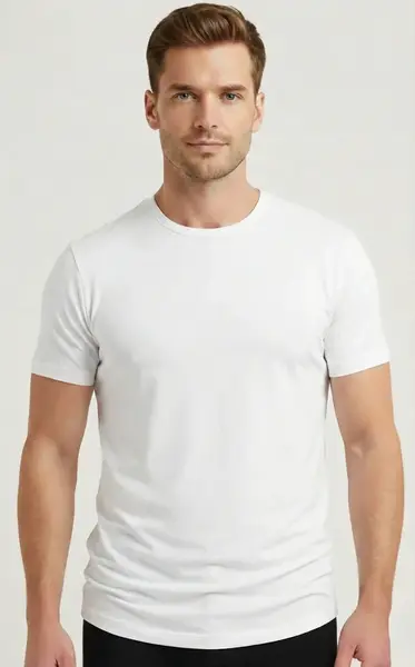 Beeren 6-Pack - Heren T-shirts Extra lang Wit  - zwart - ondershirt korte mouw - voordeelverpakking