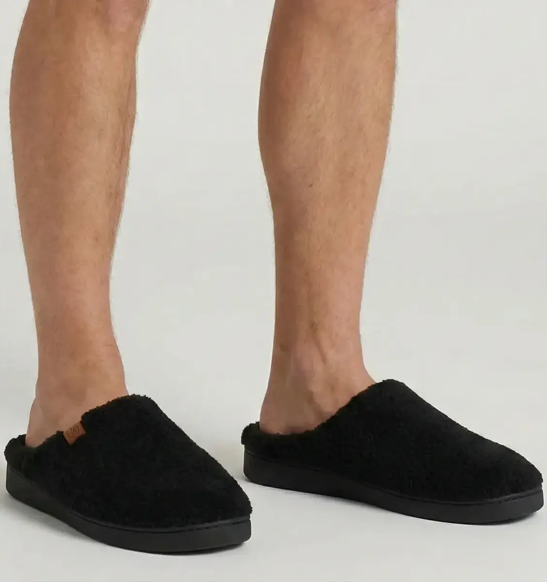 Apollo warme teddy heren slippers - Heren pantoffels met stevige zool - Wollen slippers