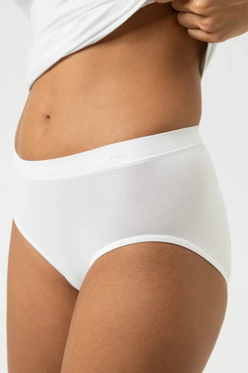 Mey Emotion - dames taille slip viscose - Comfortabele hoge dames onderbroek - Katoenen kruisje