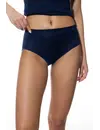 Mey Emotion - dames taille slip viscose - Comfortabele hoge dames onderbroek - Katoenen kruisje