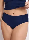 Sloggi Zero Feel taille slip dames 2.0 - High waist - Hoge naadloze dames onderbroek - Katoenen kruisje - Schijnt niet door - Zwart - Huidskleur - Donkerblauw
