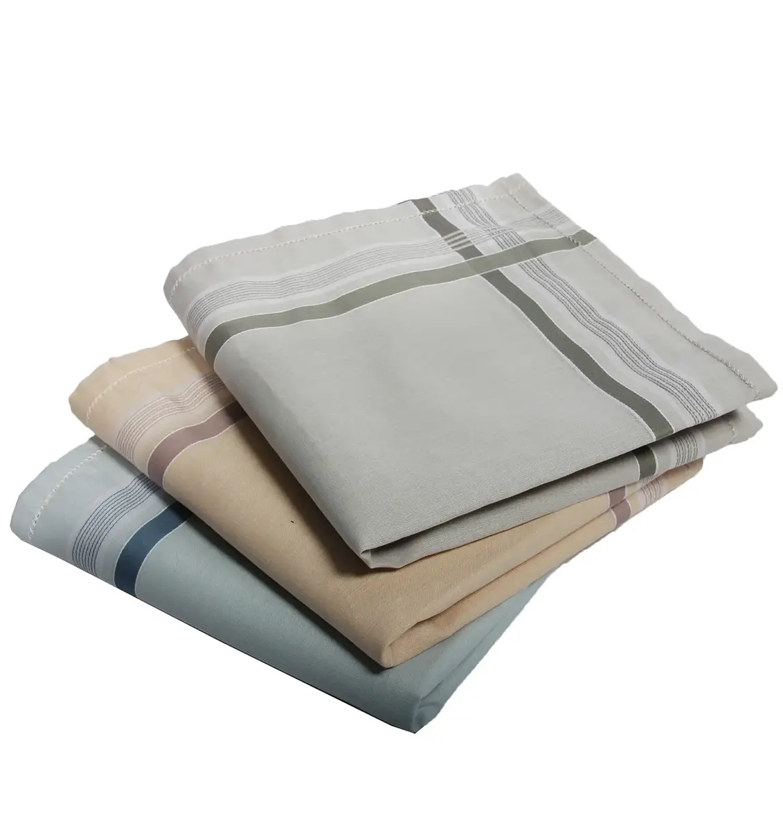 Swan 12 stuks Heren zakdoeken brede zoom