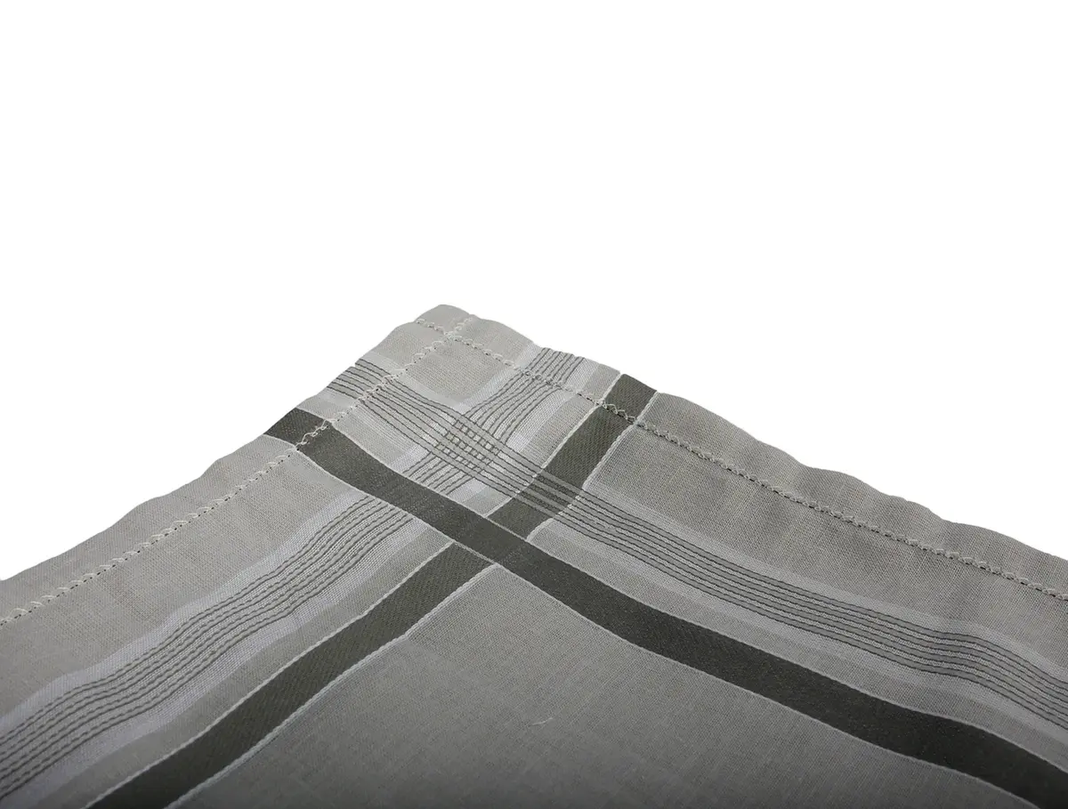 Swan 12 stuks Heren zakdoeken brede zoom