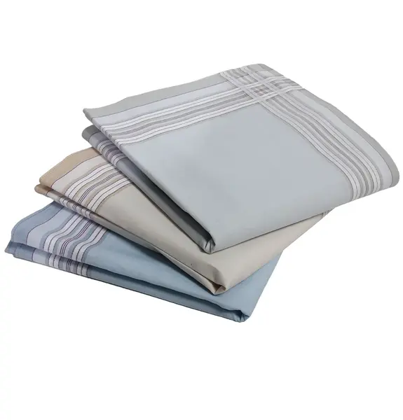 Tiseco 12 stuks Dikke katoenen Heren zakdoeken 1203