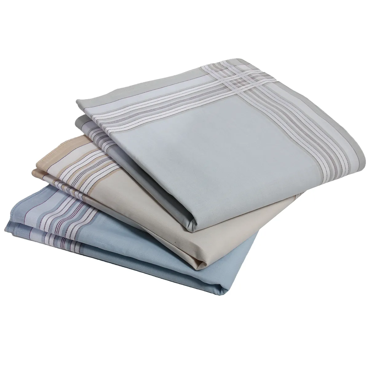 Tiseco 12 stuks Dikke katoenen Heren zakdoeken 1203