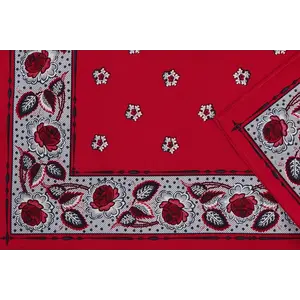 Boeren zakdoek rood Kleine Bloem 55 x 55 cm - Rode zakdoek Boeren zakdoek rood Kleine Bloem 55 x 55 cm - Rode zakdoek