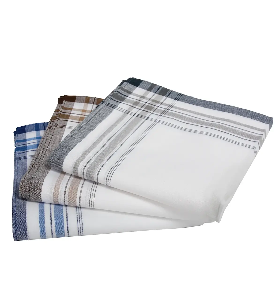 Tiseco12 stuks heren zakdoeken - White Summer 40x40 cm