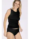 Nina von C dames Heupslip biologisch katoen - Zwart en wit dames midi slip - katoenen ondergoed dames