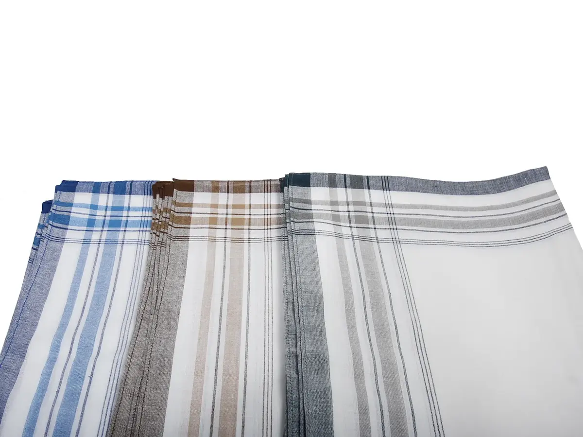 Tiseco12 stuks heren zakdoeken - White Summer 40x40 cm