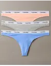 Calvin Klein strings 3-pack - Calvin klein ondergoed dames - Multipack katoenen dames strings - Voordeelverpakking - Sale