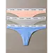 Calvin Klein strings 3-pack - Calvin klein ondergoed dames - Multipack katoenen dames strings - Voordeelverpakking - Sale - Blauw Combi