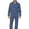Robson Flanellen Heren Pyjama met knoopsluiting  - Donkerblauw