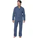 Robson Flanellen Heren Pyjama met knoopsluiting  - Donkerblauw - Donkerblauw