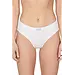 Racky dames heupslip ( Highleg mini ) - Katoenen vrouwen midi slip - Wit