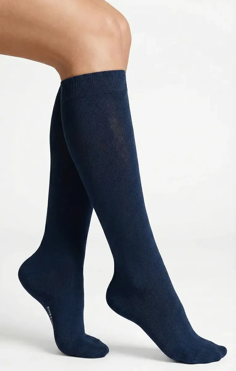 Basset 2-pack Bamboe kniekous - dames & heren - Hoge bamboe sokken