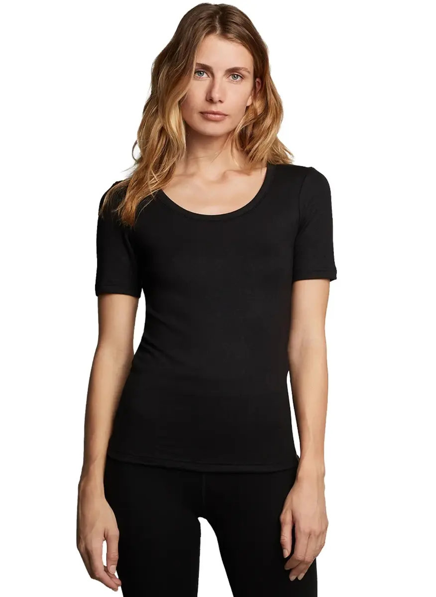 Ten Cate thermo shirt dames korte mouw - Warm thermo ondergoed dames - Diepe hals Ten Cate thermo shirt dames korte mouw - Warm thermo ondergoed dames - Diepe hals