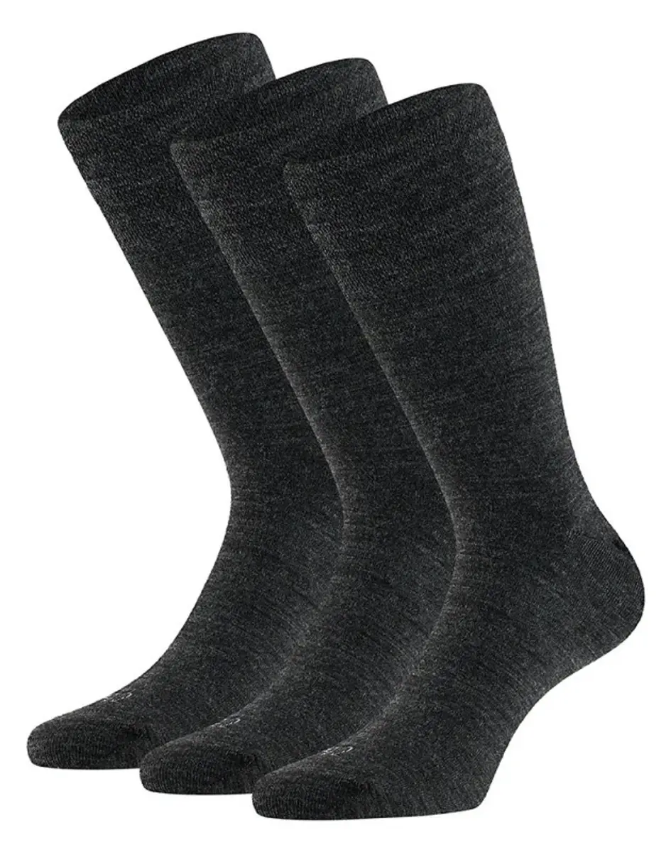 Apollo 3-paar merino wollen diabetes sokken - niet knellende boord