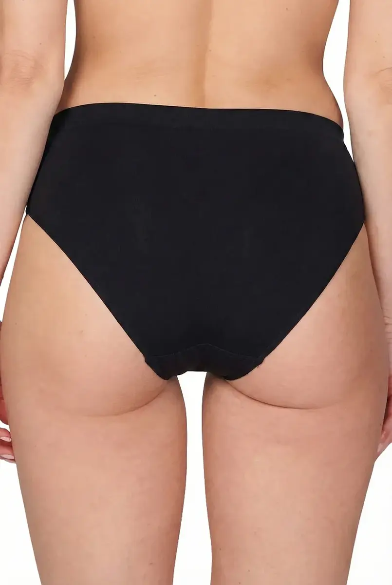 Perini naadloos ondergoed dames heupslip  - elastisch katoenen dames onderbroek - Zwart - Wit