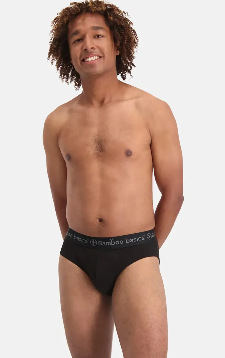 Bamboo Basics 3-pak heren slips - James - Zwart bamboe heren slip met elastische band Bamboo Basics 3-pak heren slips - James - Zwart bamboe heren slip met elastische band