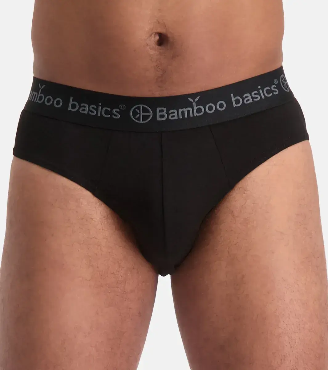 Bamboo Basics 3-pak heren slips - James - Zwart bamboe heren slip met elastische band