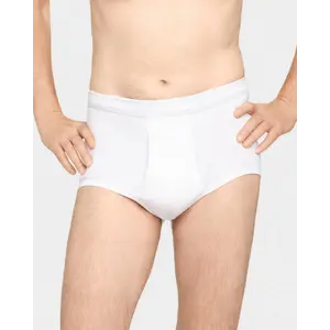 Conta heren tailleslip met gulp - Rib - Met sluiting - Heren onderbroek - 100% katoen wit mannen ondergoed Conta heren tailleslip met gulp - Rib - Met sluiting - Heren onderbroek - 100% katoen wit mannen ondergoed