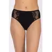 Nina von C kanten dames heup slip - Biologisch katoen - Duurzaam katoenen dames onderbroek - Zwart