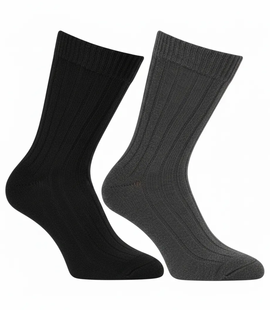 Boru Bamboo lamswollen sokken 2-pak