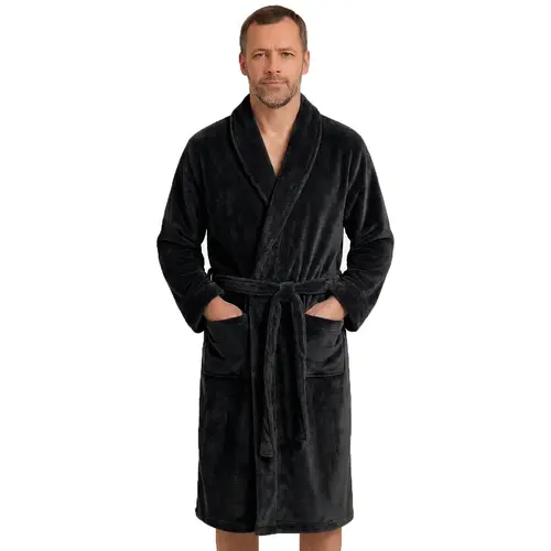 HL-tricot heren Fleece Badjas - Comfort