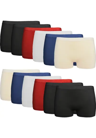 Gianvaglia 12-pak Naadloze microfiber dames boxershorts Gianvaglia 12-pak Naadloze microfiber dames boxershorts