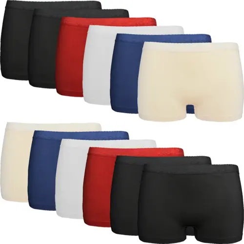Gianvaglia 12-pak Naadloze microfiber dames boxershorts Gianvaglia 12-pak Naadloze microfiber dames boxershorts
