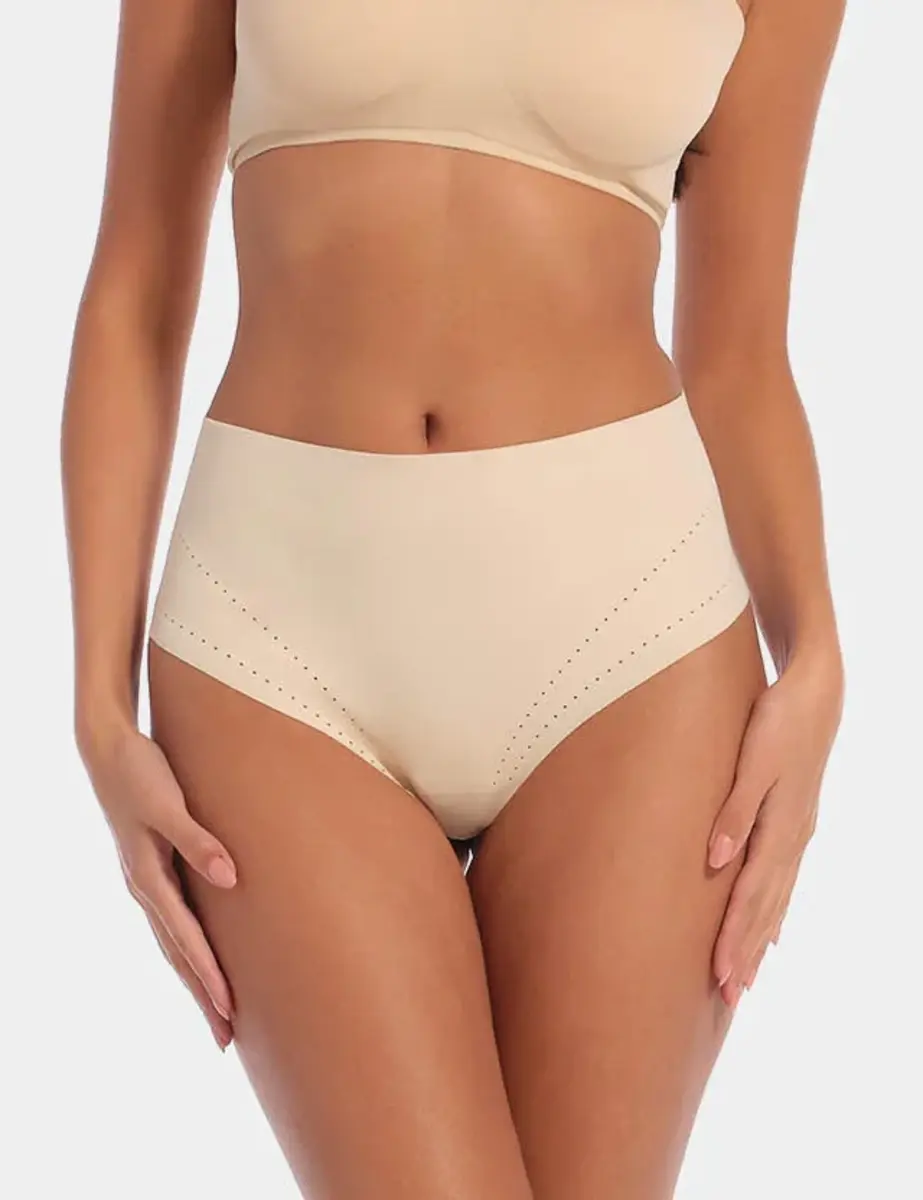 Magic sterk corrigerende string - Dream Shaper Thong - Buik corrigerende shapewear brief - Zwart - Huidskleur