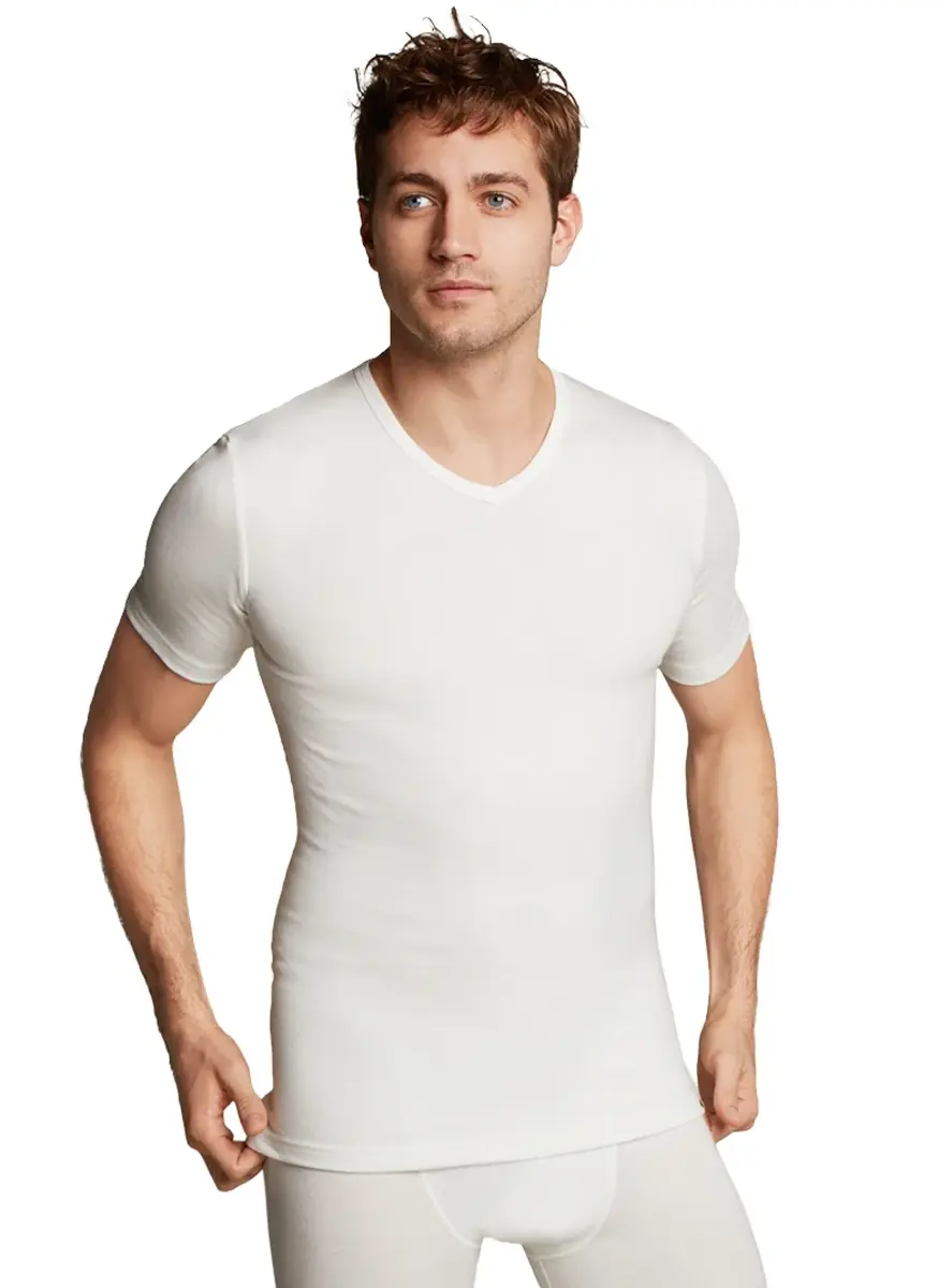 Ten Cate heren thermo shirt Korte mouw - V-hals - Warm ondershirt met korte mouwen