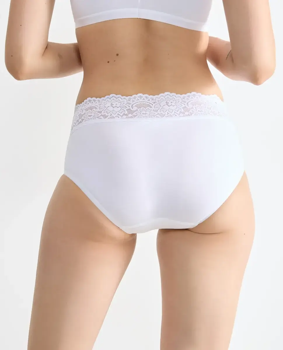 Sloggi Romance Midi - kanten dames heup slip - Microfiber dames onderbroek
