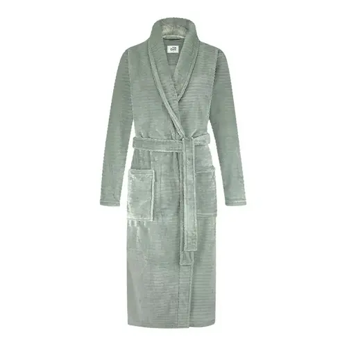 Ten Cate dames badjas Fleece - Minty Green Stipe Ten Cate dames badjas Fleece - Minty Green Stipe