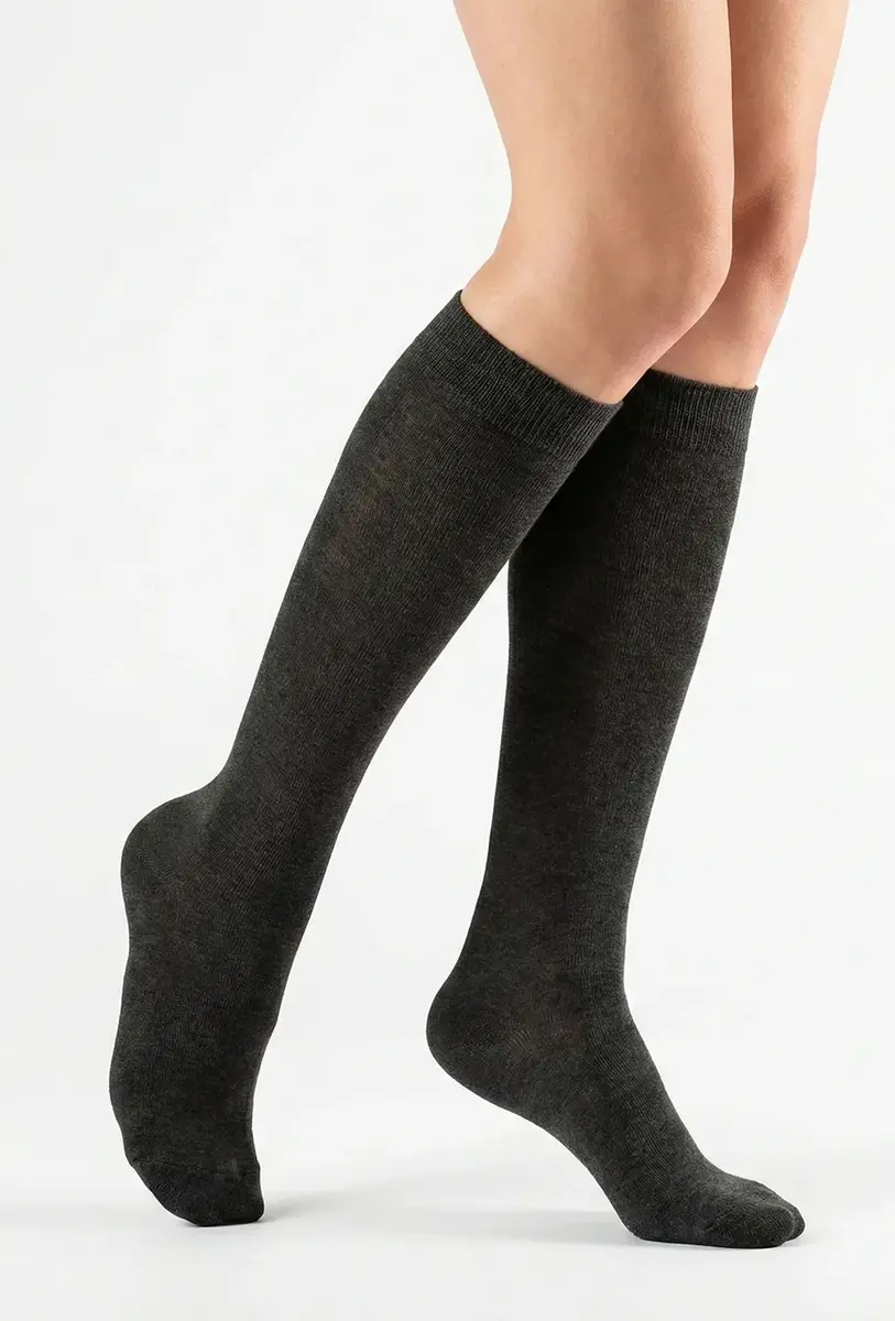 Boru Bamboo - kniekousen bamboe - Hoge naadloze dames en heren sokken