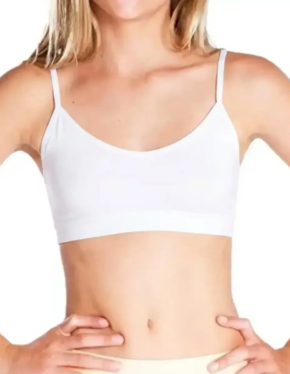 Perini meisjes topje, microfiber - Naadloos - Meiden brassiere spaghetti bandjes