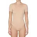 J&C string body-bodystocking korte mouw dames / Ronde hals - Huidskleur