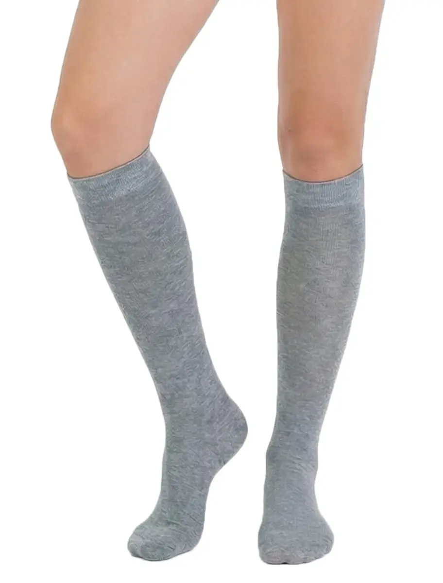 Yellowmoon kinder/dames kniekous 1 paar - Hoge katoeken sokken