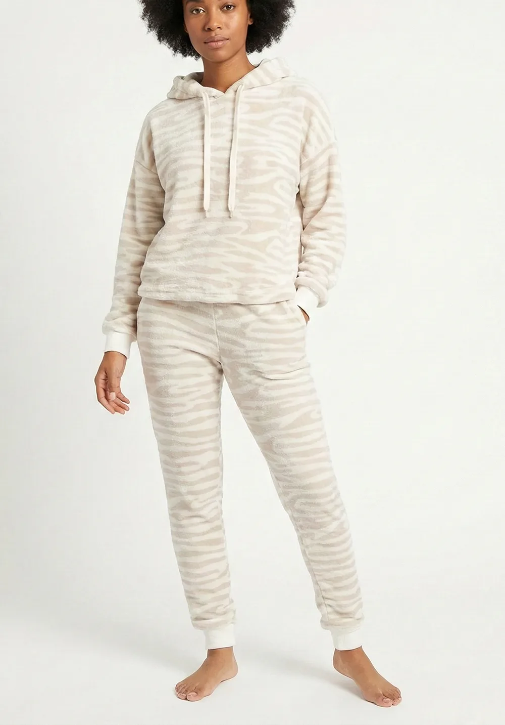 Apollo dames huispak Fleece - Loungeset - Zebra/Leopard