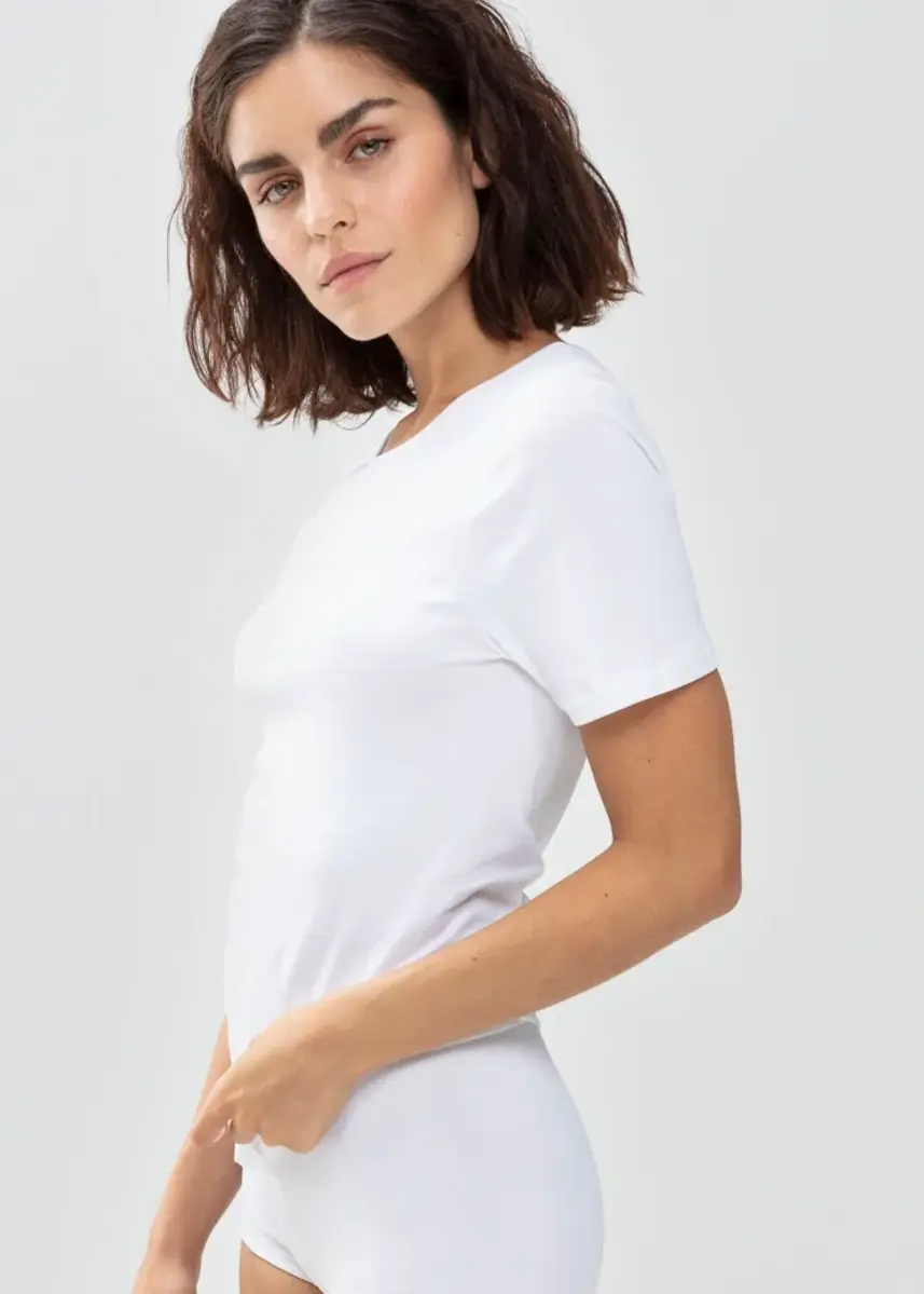 Mey 56201 Emotion dames T-shirt - ronde hals - Vrouwen viscose ondershirt slim Fit - Korte mouwen