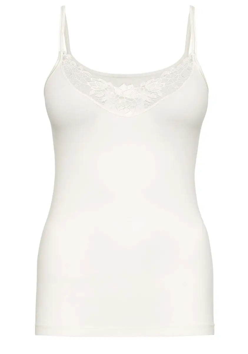 Conta dames hemd modal, kant - Comfortabele Vrouwen singlet - Spaghetti bandjes